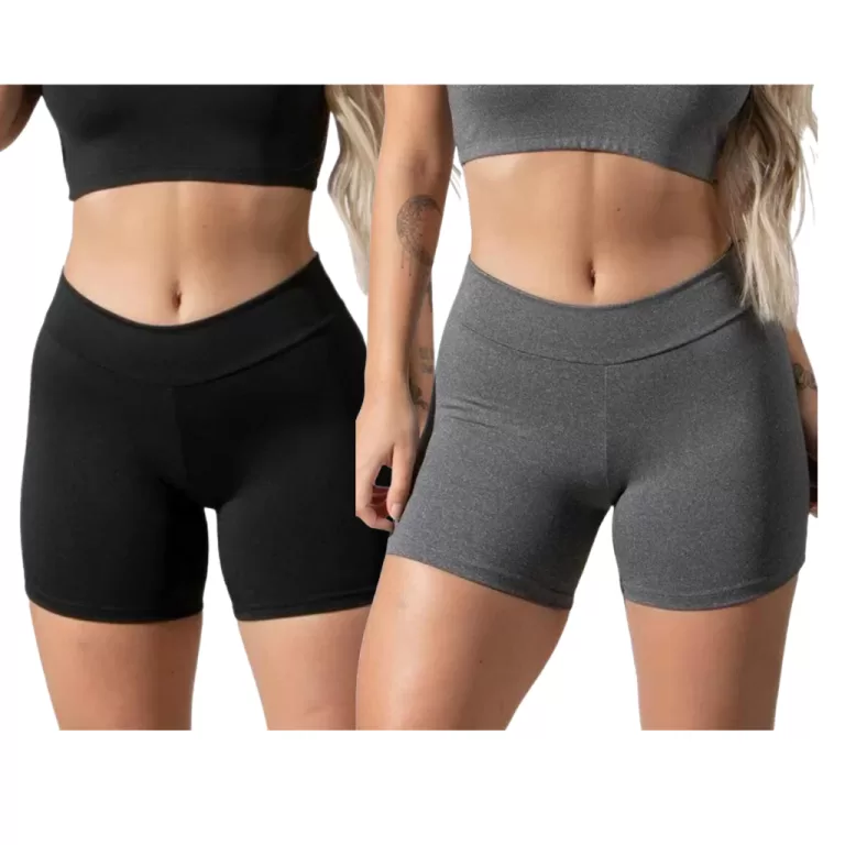 Kit 2 Shorts Legging Feminino Academia Fitness Mei