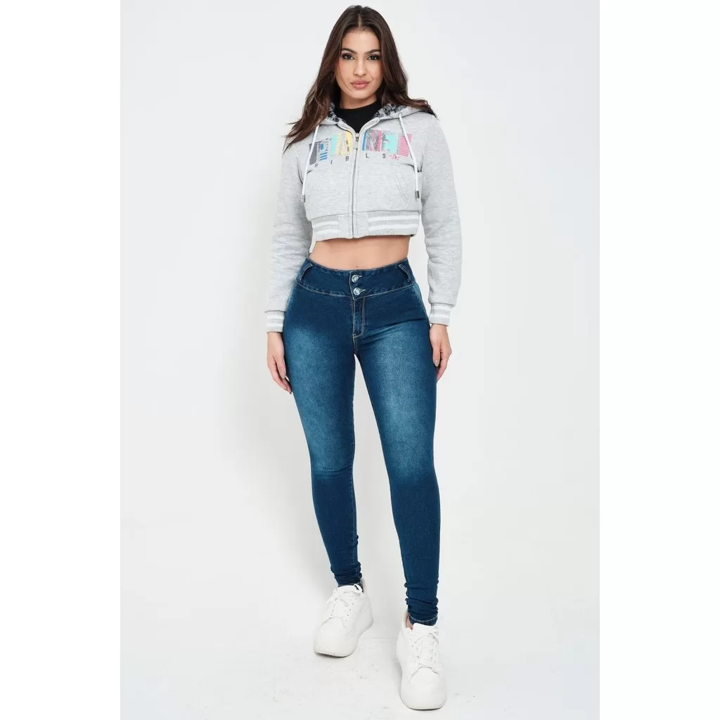 Calça Feminina Hydra Jeans Layla Planet Girls Jeans Escuro