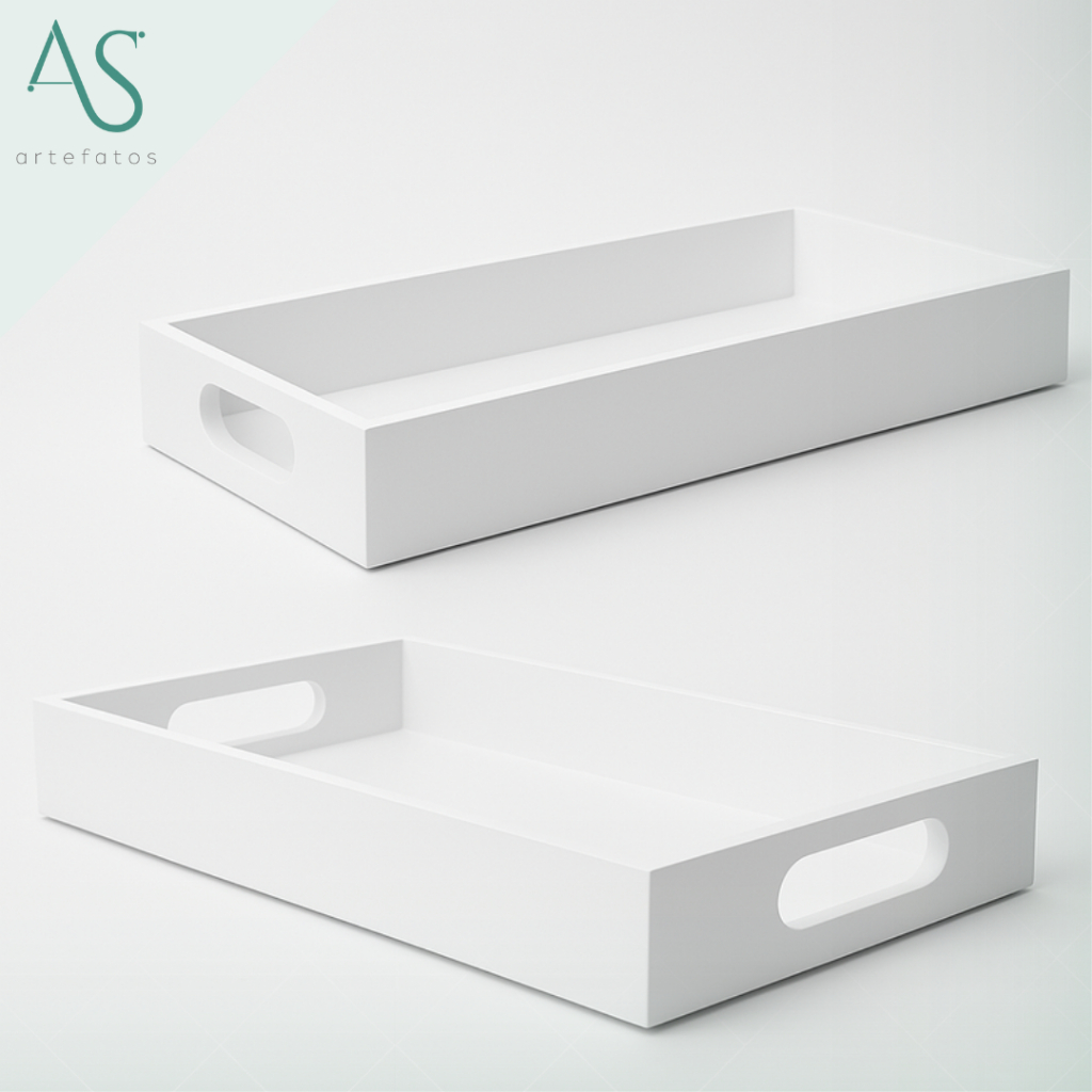 Kit Bandejas Para Festa Decoração 2 Peças Mdf