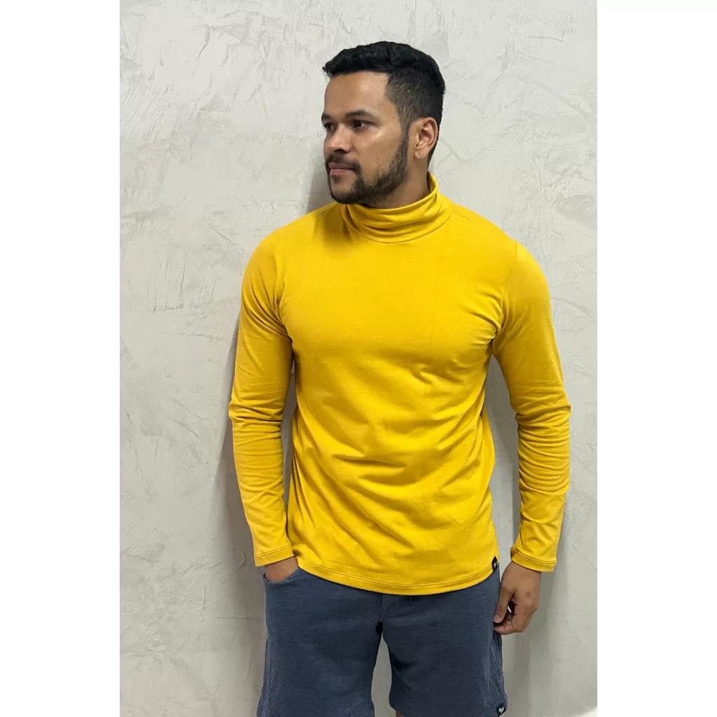 Blusa Masculina Cacharrel Malha Amarelo