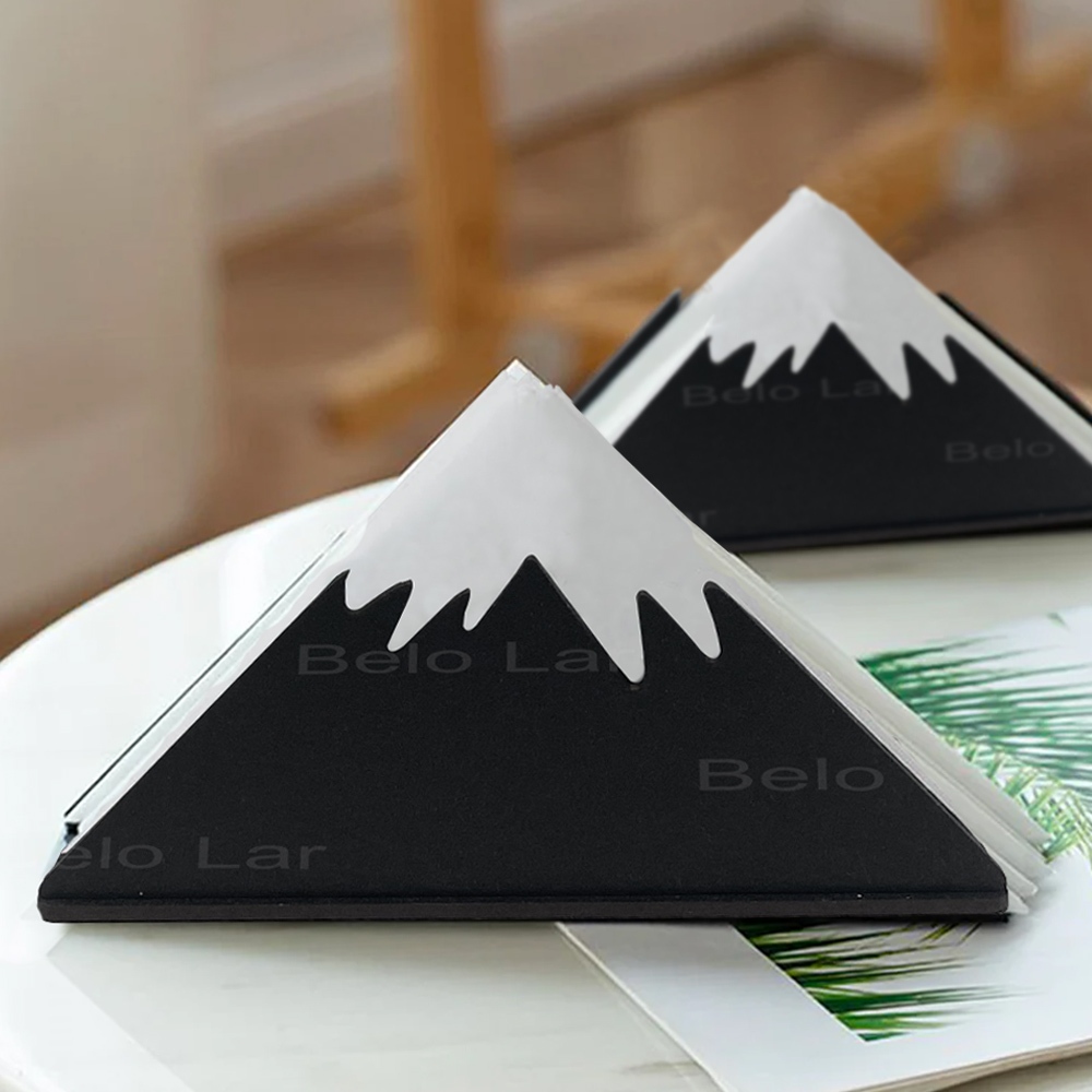 Kit com 10 Porta Guardanapo em Madeira MDF Preta Luxo