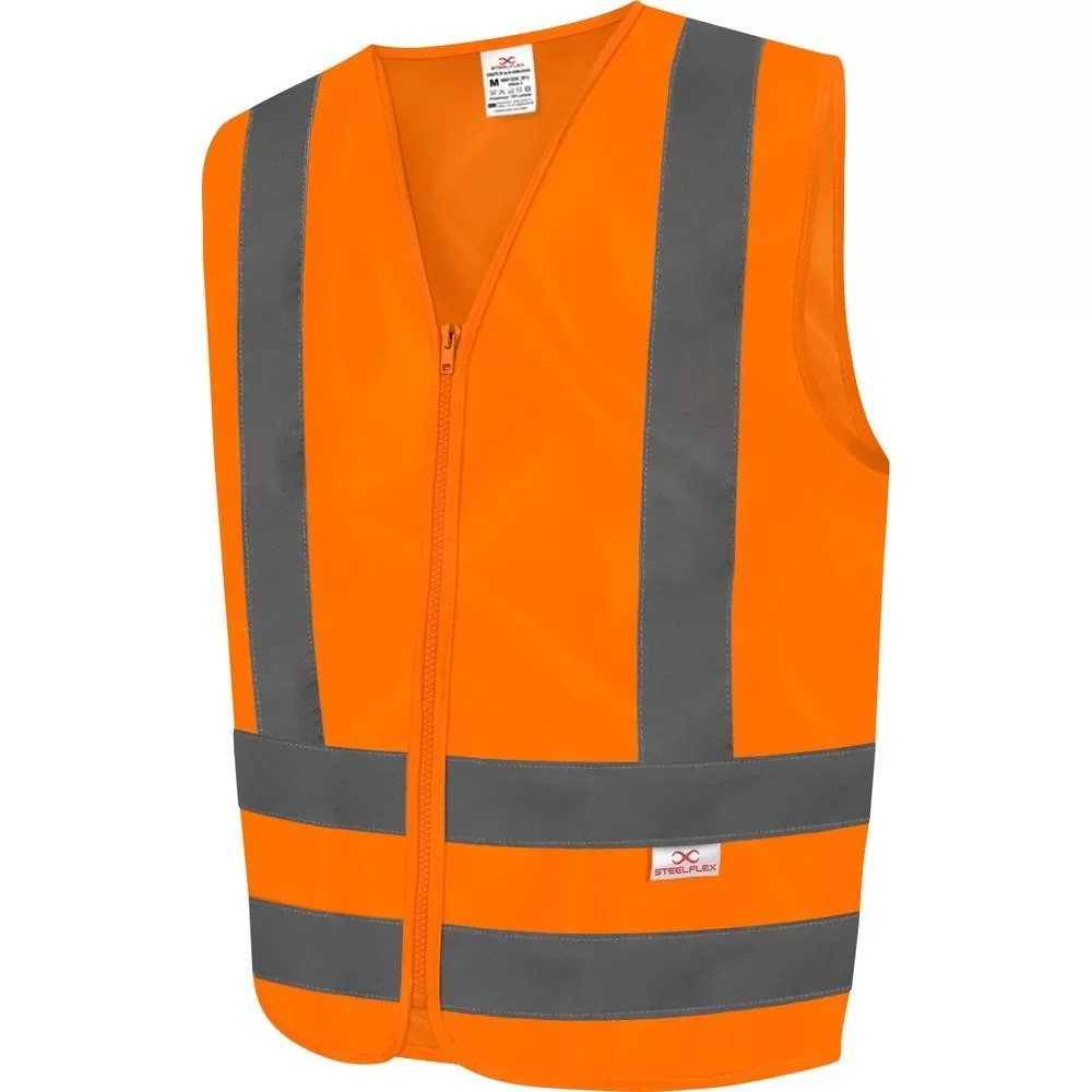 Colete Refletivo Laranja Sem Bolso Steelflex