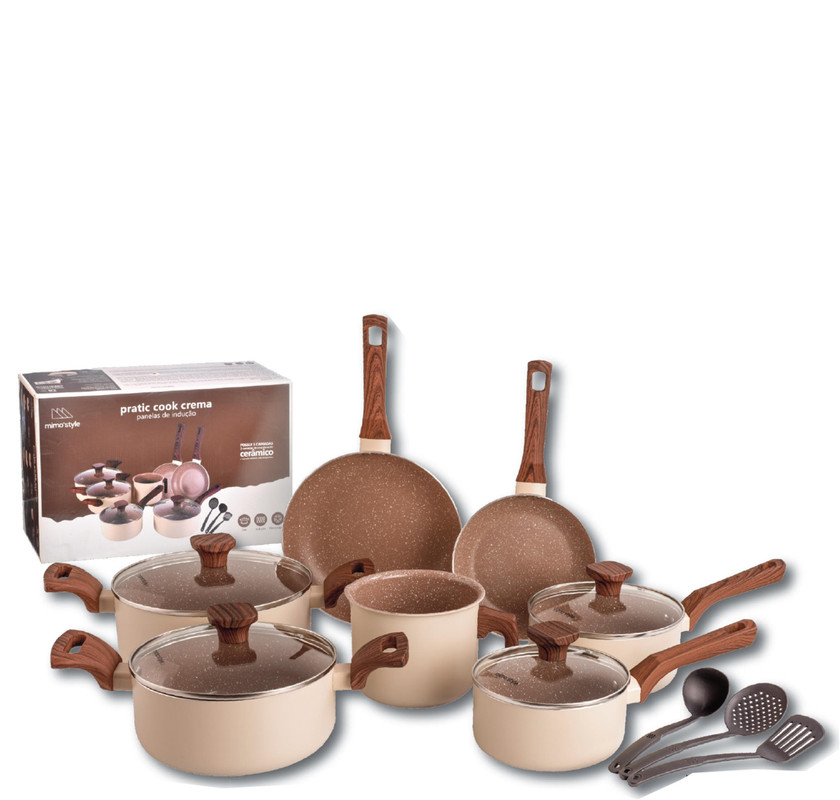 COOK – JG PANELA INDUÇÃO C/ 10 PCS CREMA