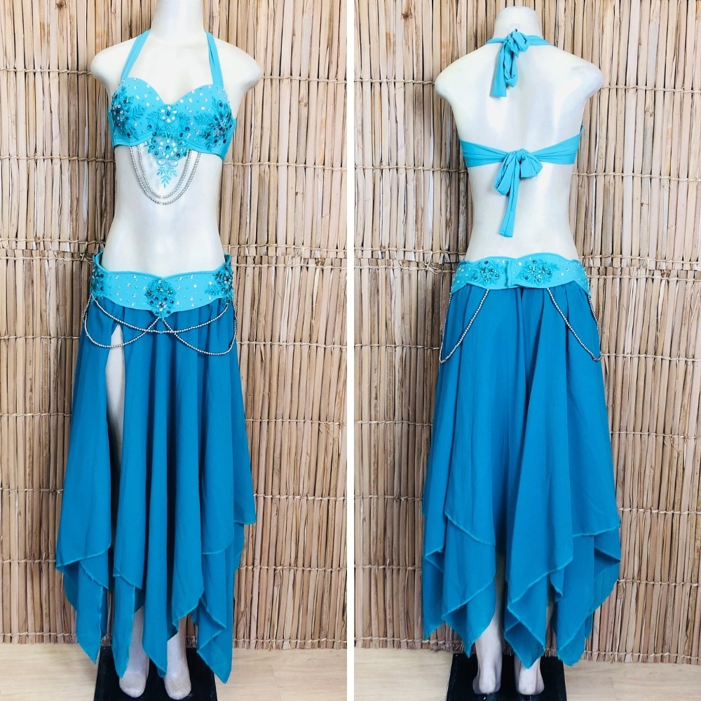 [Liquidação] Dança do Ventre Traje Bordado Completo – Pronta Entrega – TPCL-796