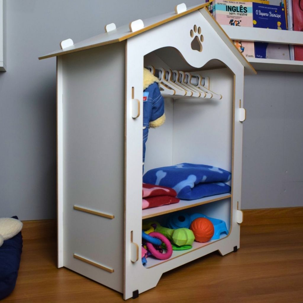 Roupeiro Pet Organizador Closet MDFGatoCachorro