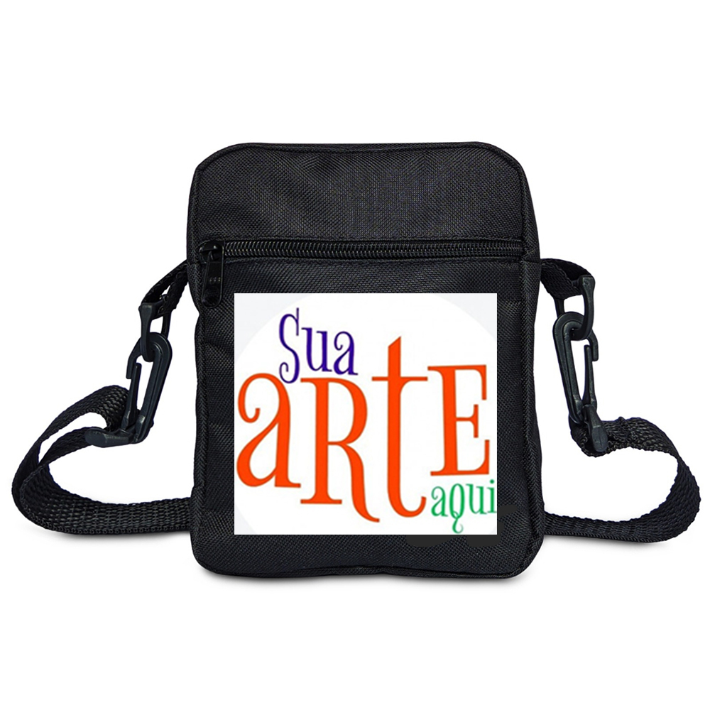 Shoulder Bag Personalizada Com Sua Arte ou Logo Bolsa Transversa Pequena Pochete
