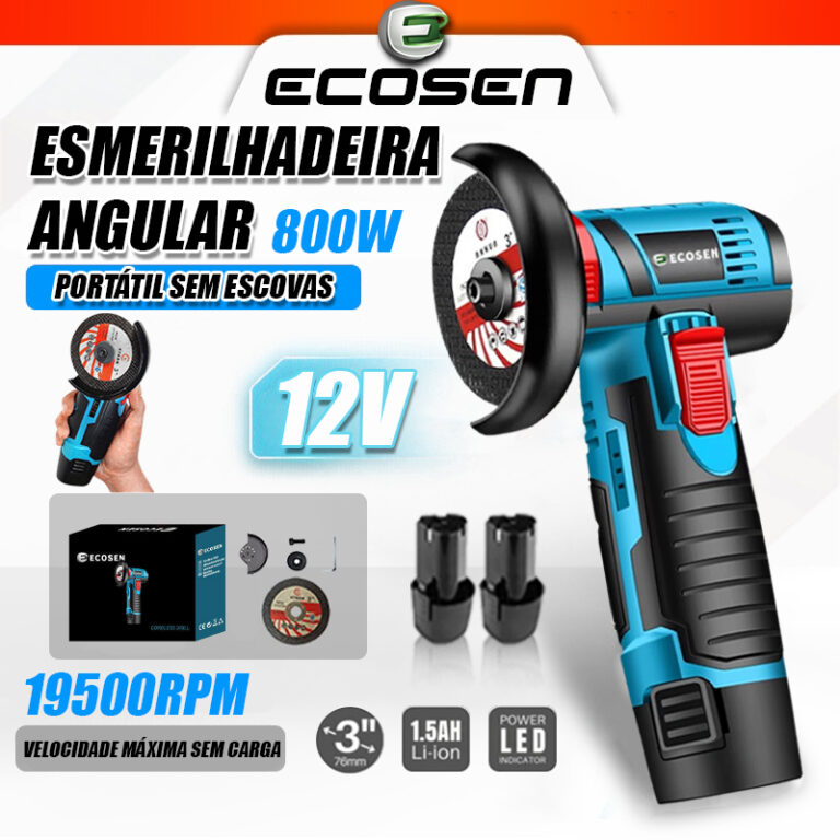 12V Lixadeira Esmerilhadeira Recarregável Angular