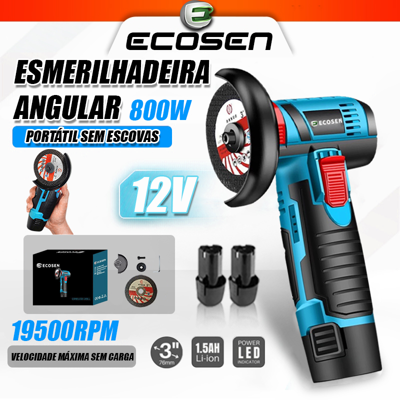 Esmerilhadeira Angular 21v 2 Baterias e Acessórios