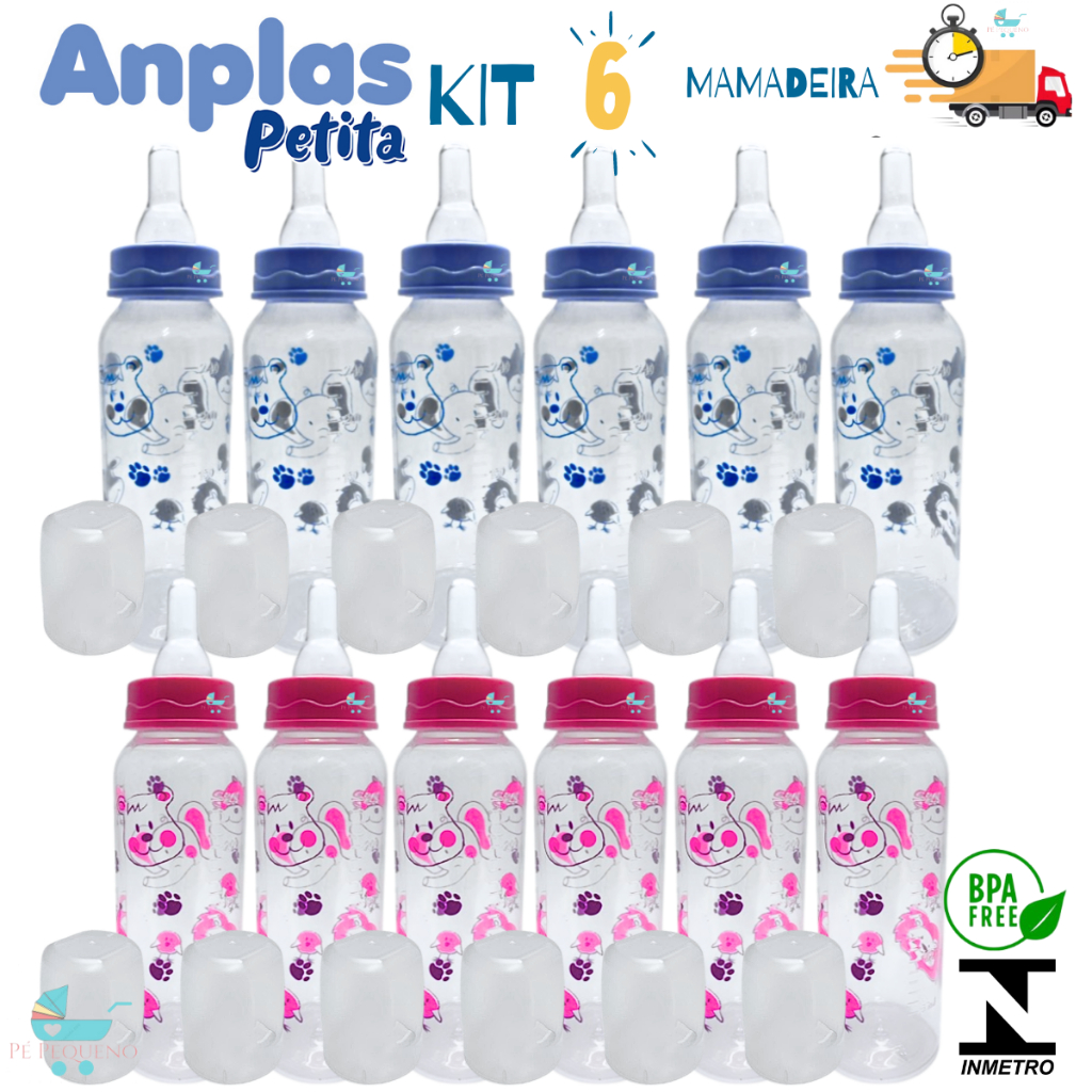 Mamadeira barato 240ml com bico Redondo – Anplas