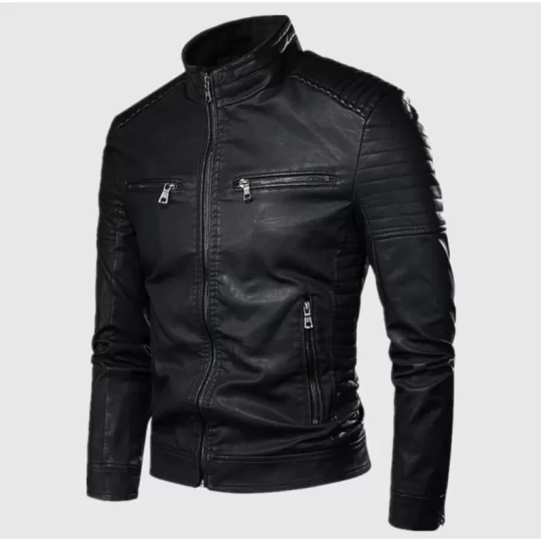 Jaqueta De Couro Masculina Motoqueiro Viajem Forra