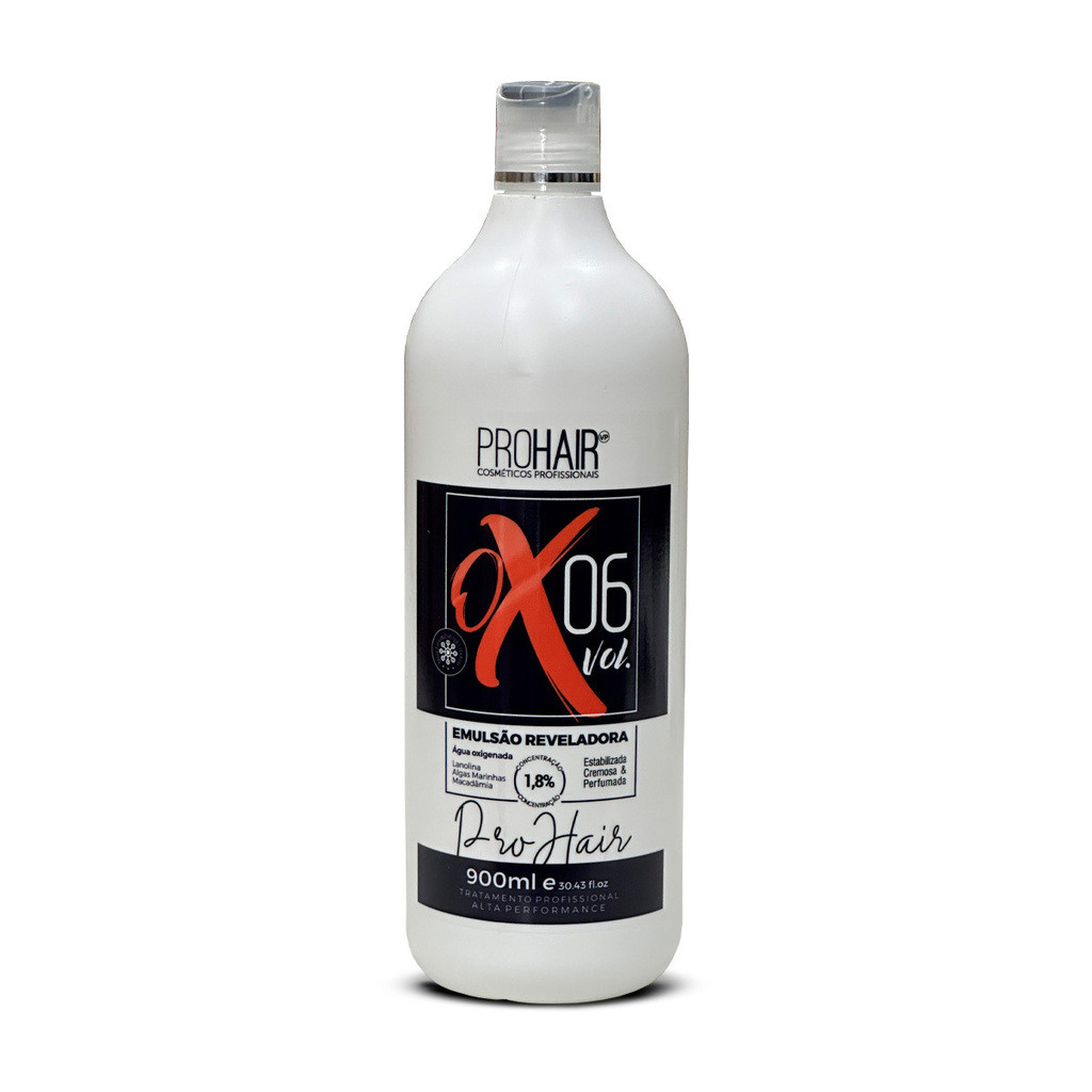 Água Oxigenada 900ml OX Cremosa Volume 06  Prohair