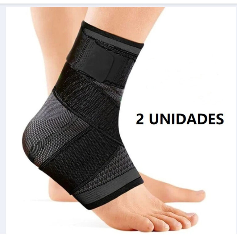 Kit Par de 2 Tornozeleira Ortopedica Compressão E