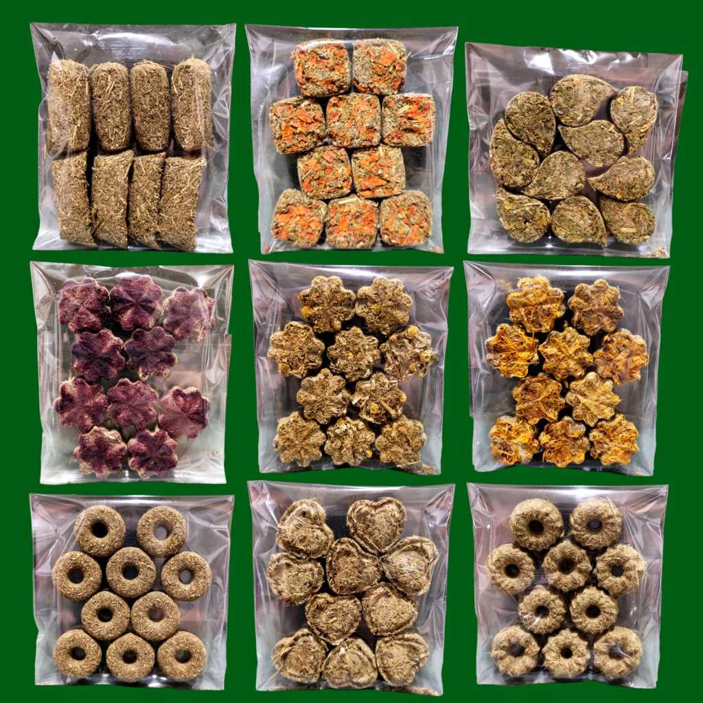 Biscoito de Feno Para Roedores (Porquinho da Índia, Coelho, Chinchila e etc..)