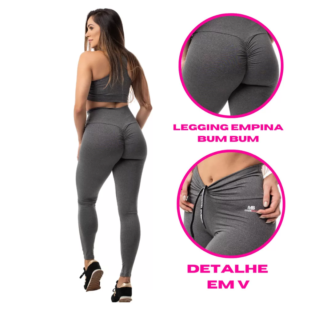 Calça Legging Feminina Cintura Alta Suplex Levanta Bumbum Zero Transparência Toque Macio Academia