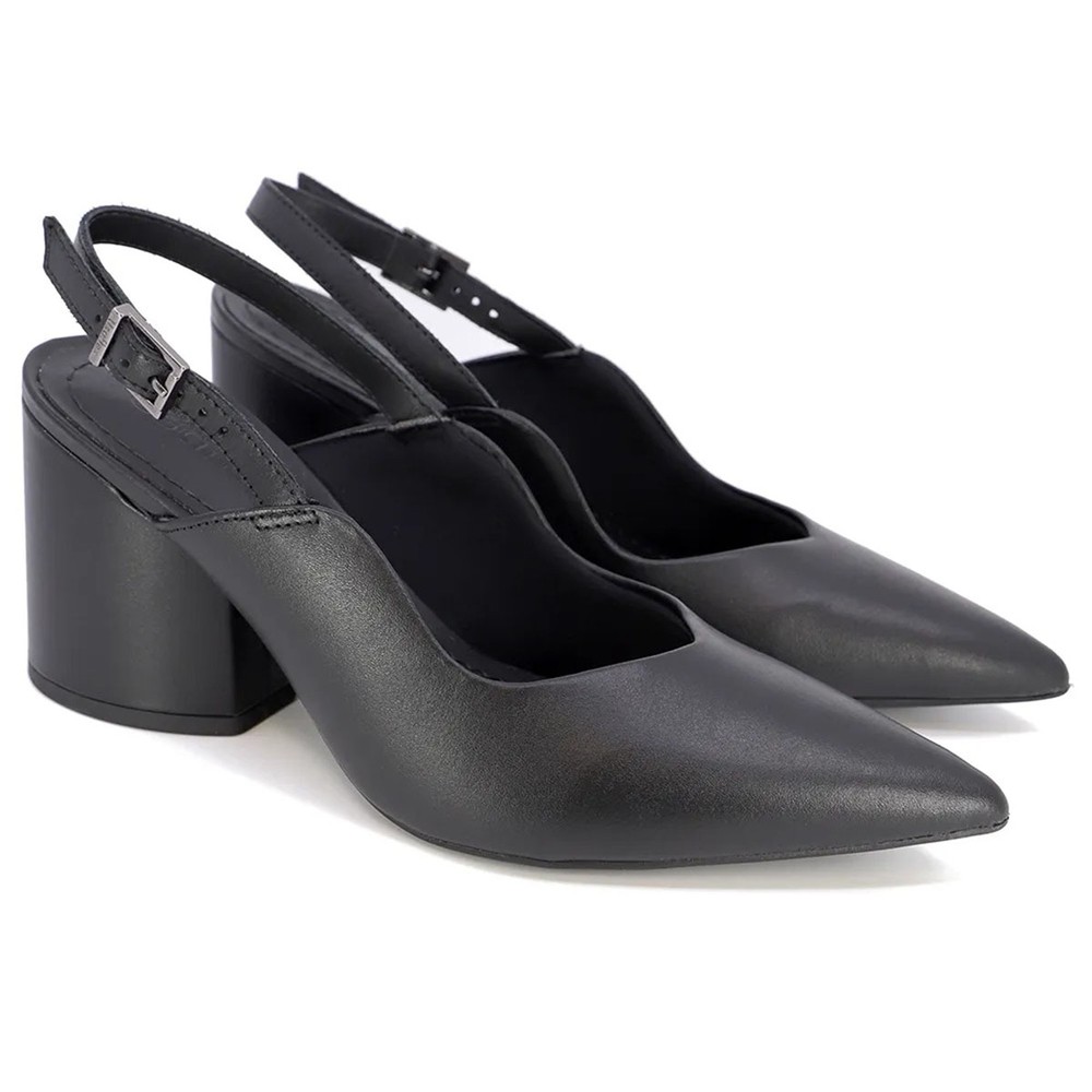 Scarpin Couro Usaflex Slingback Feminino