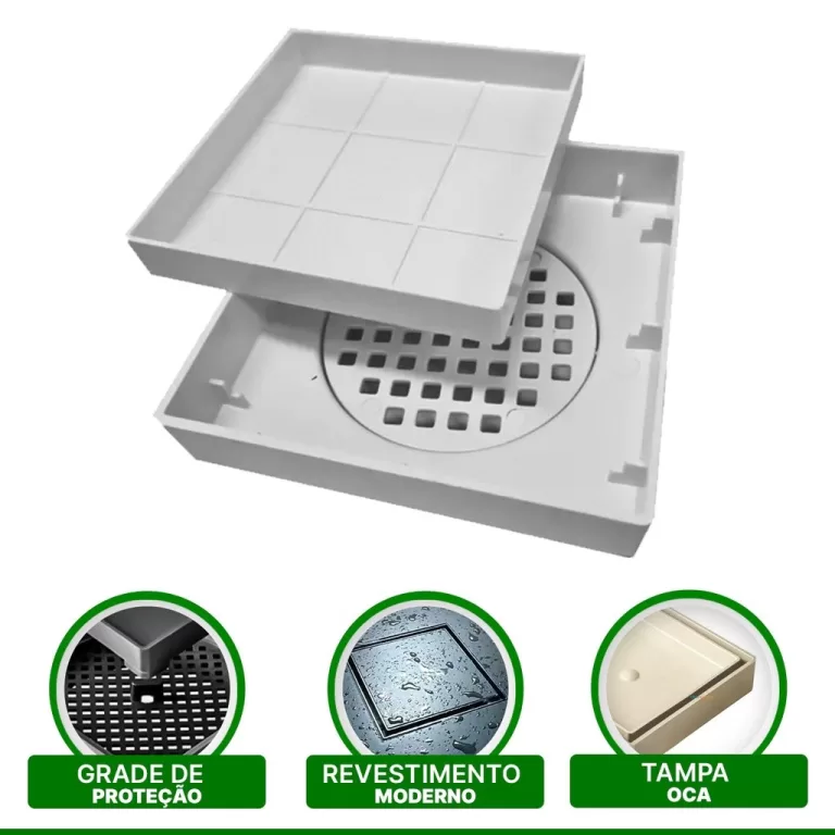 Ralo Invisível Com Tampa Oculta Vertex Tamanho: 1