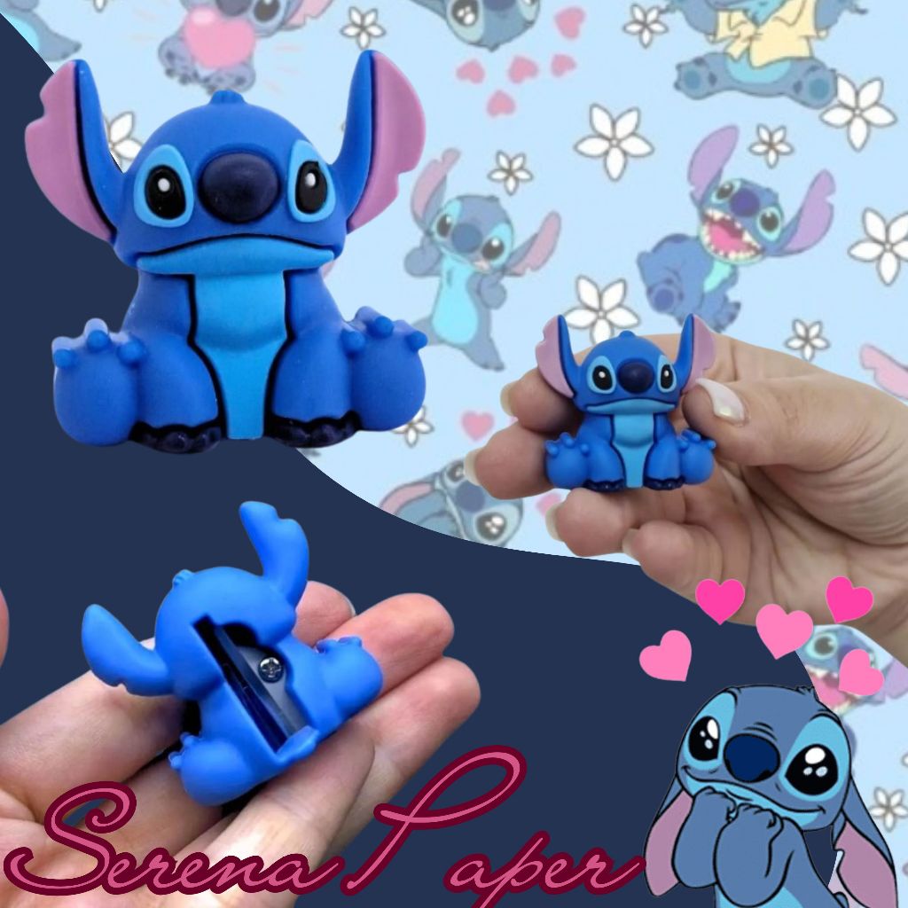 APONTADOR FOFO FORMATO STITCH SENTADO / PAPELARIA FOFA KAWAII / MATERIAL ESCOLAR