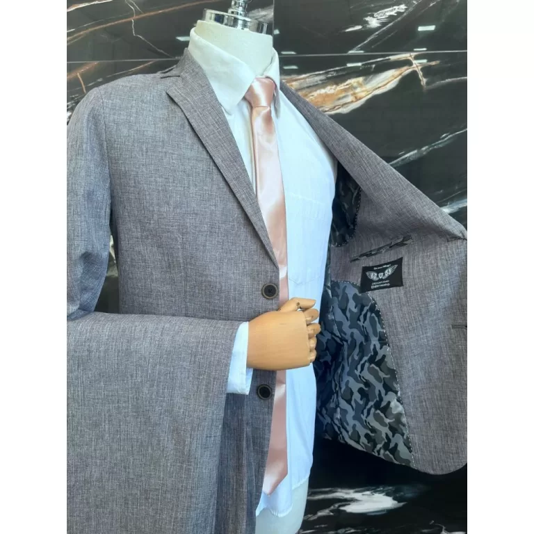 Terno Slim Melange Cinza Médio Promoção 2025 Pr