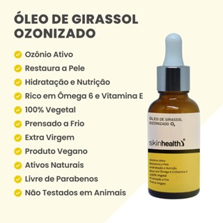 Óleo de Girassol Ozonizado Cicatrizante Anti Estr