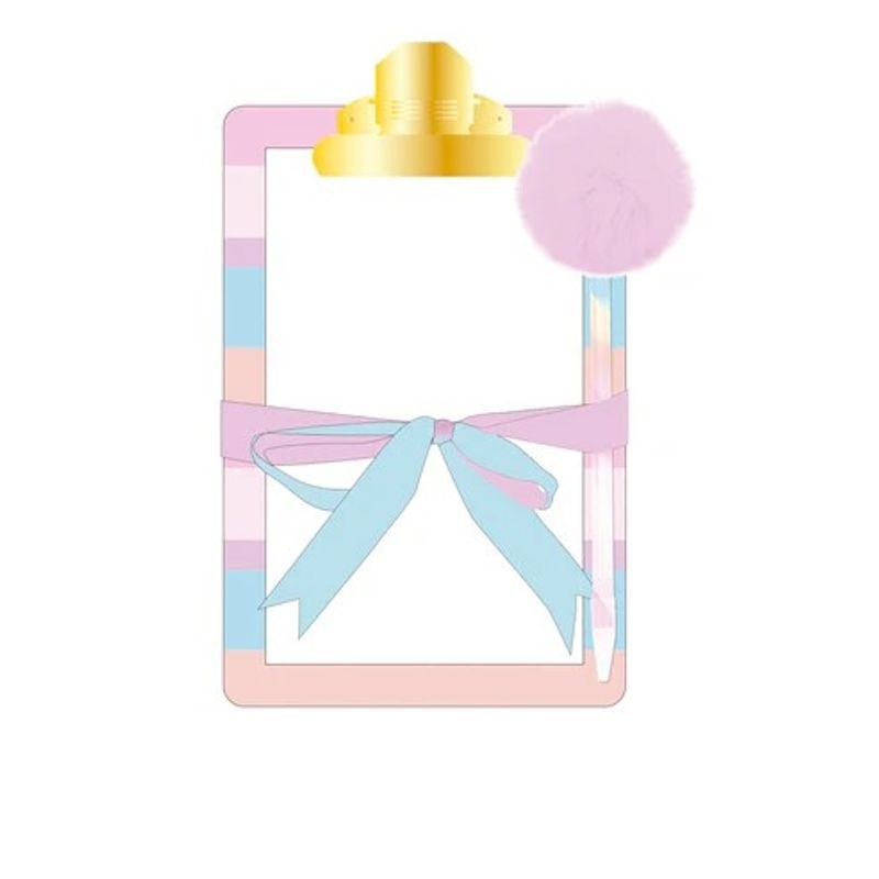 Prancheta + Caneta Pompom