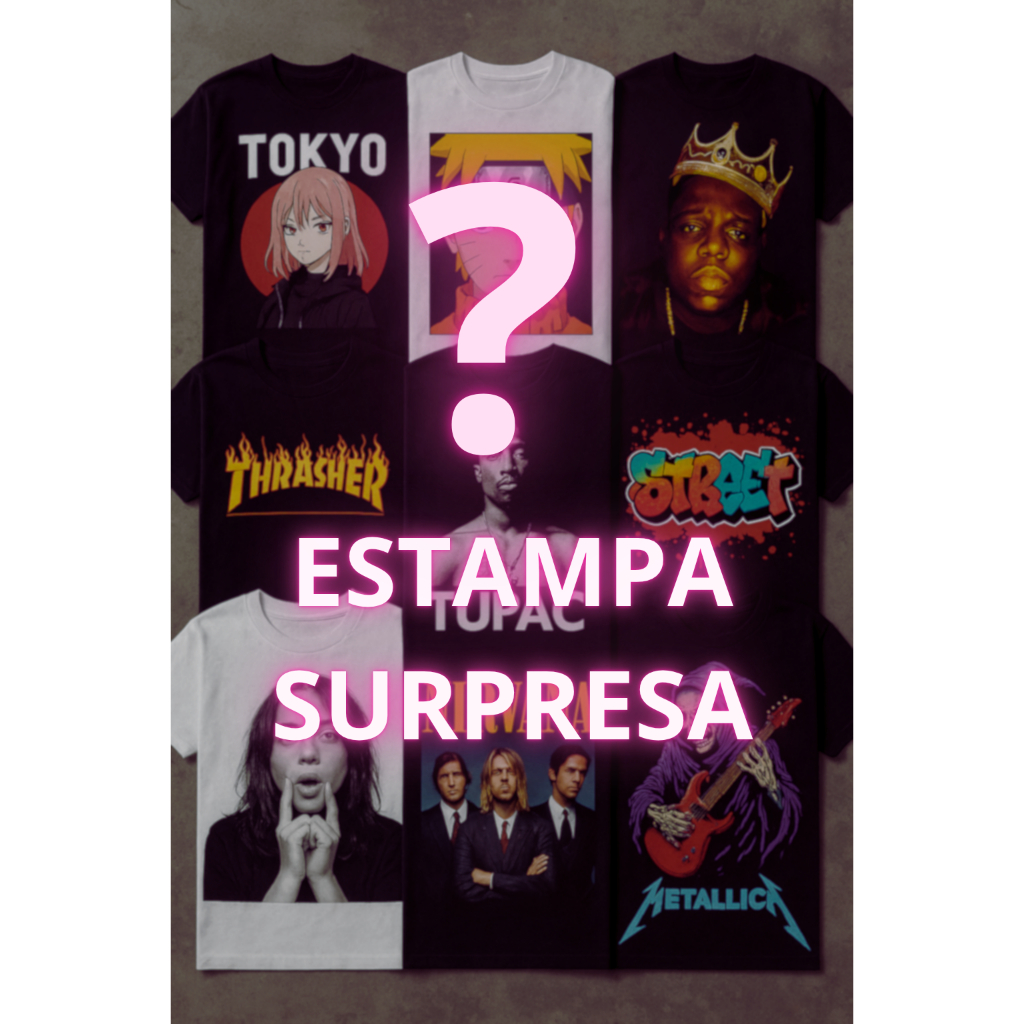 Kit 3 Camisetas Super Queima de Estoque Super Saldão Camiseta Surpresa 100% Algodão Unissex – Envio