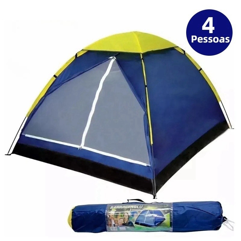 Barraca Camping Iglu de Acampamento Impermeável Praia Acampamento com Mosquiteiro para 2 3 ou 4 Pess