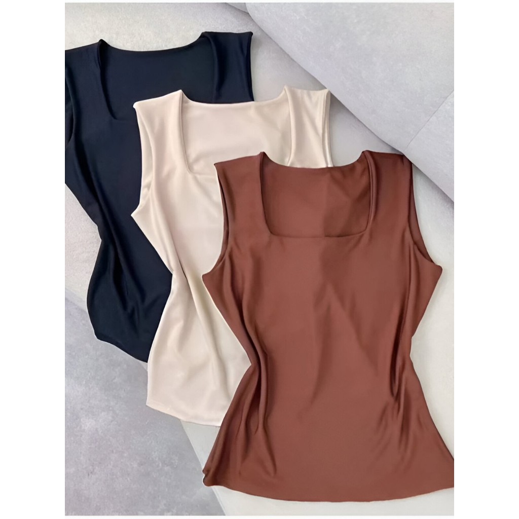 Regata Feminina Blusinha Decote Suplex Básica Lisa Moda Elagante Blogueira Tendência Dia a Dia Acade