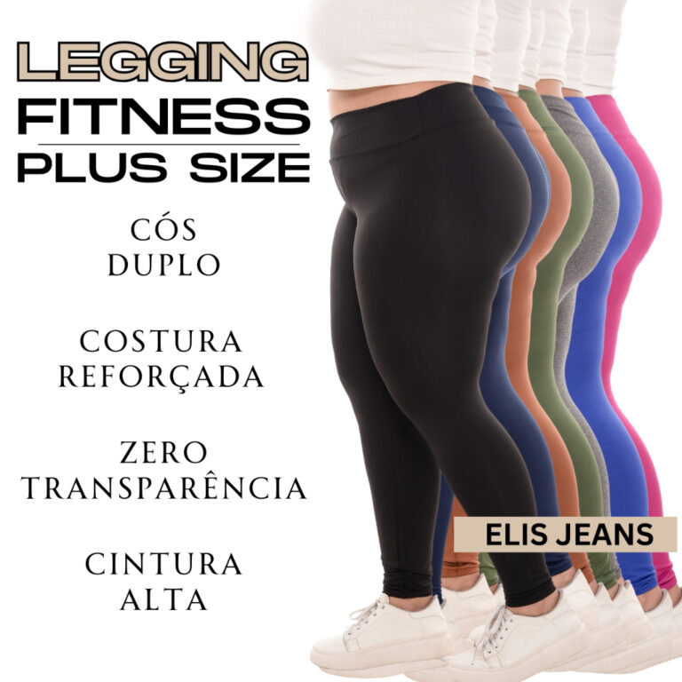 Calça Legging Plus Size Leg Suplex Grossa Zero Tr