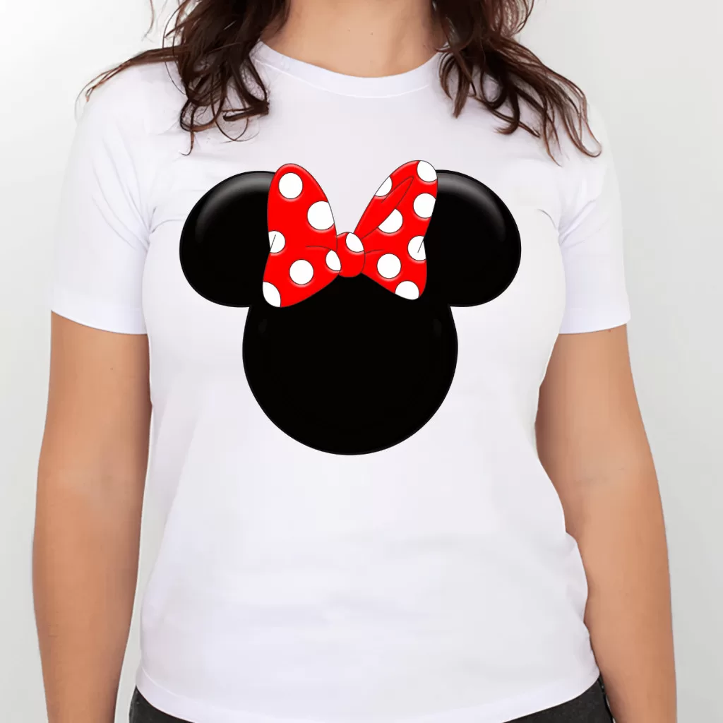 Camiseta Minie  Laço Vermelho – Desenho