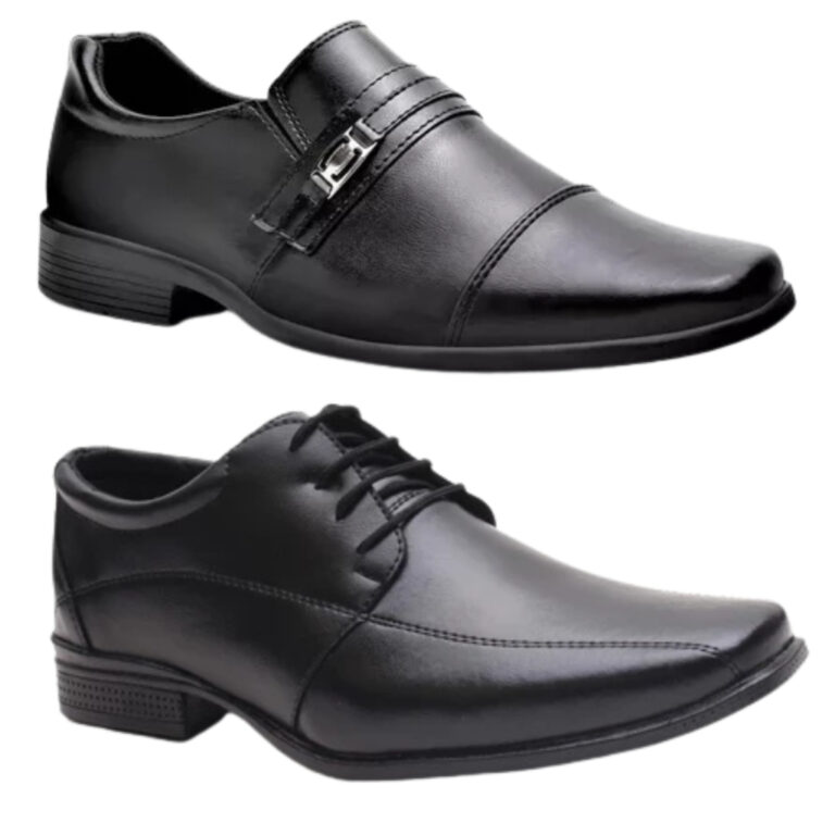 Kit 2 Pares De Sapato Social Masculino Oxford com 