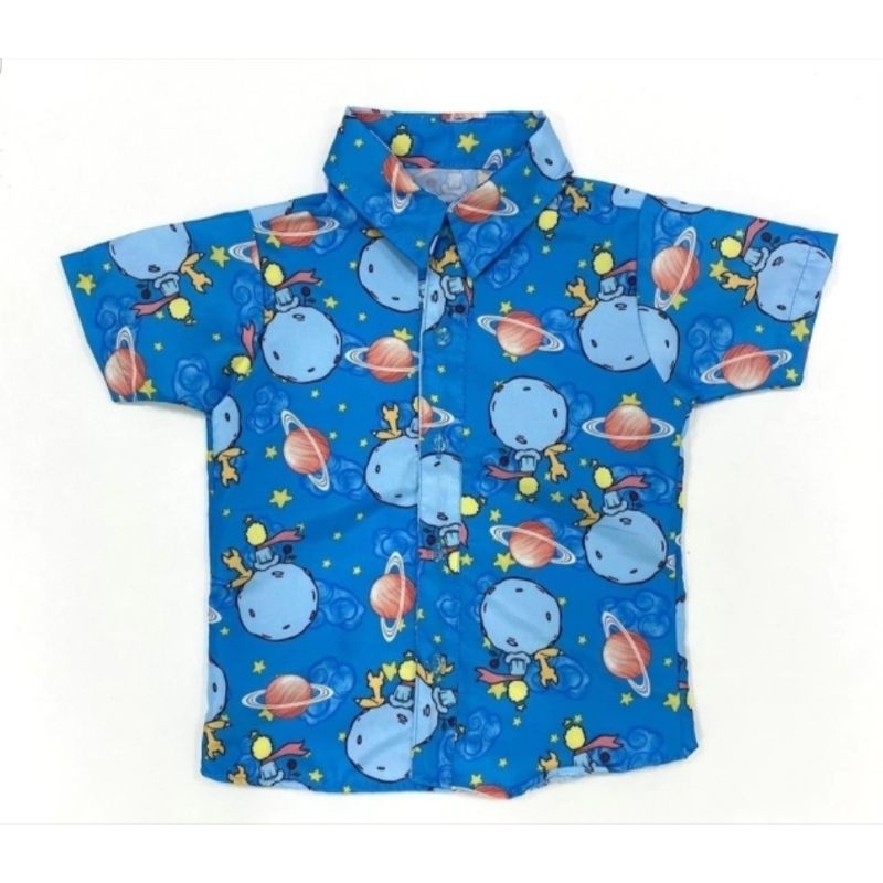 camisa social pequeno principe loiro tam 1 a 4 anos