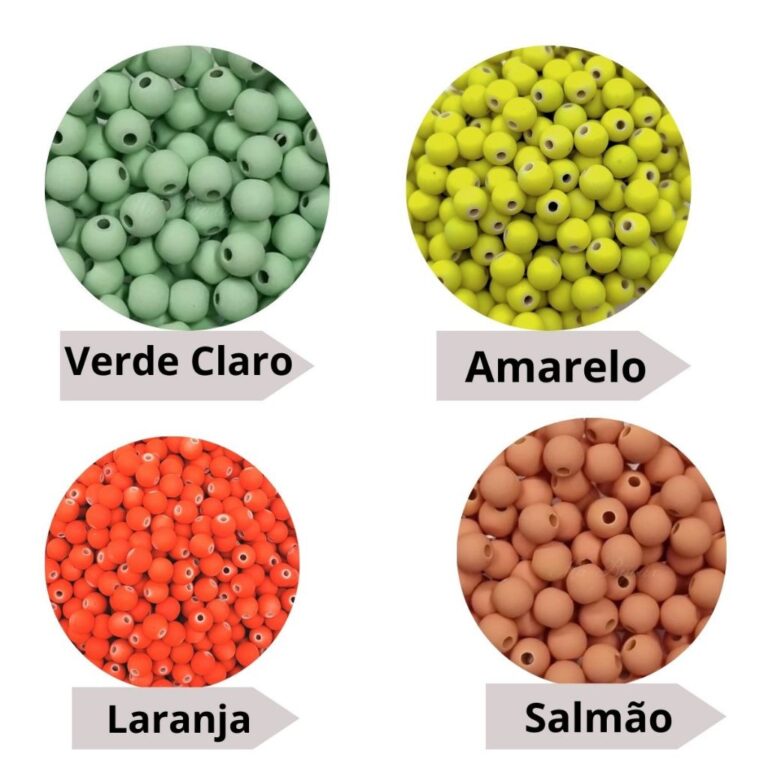 Bola Emborrachada Missanga 8mm 20g- Artesanato- Pu