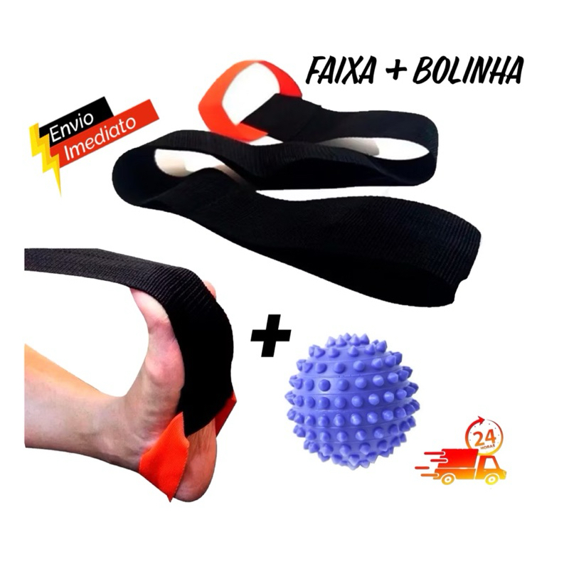 Kit Faixa Alongamento Tratamento Facite Esporão + Bola Cravo