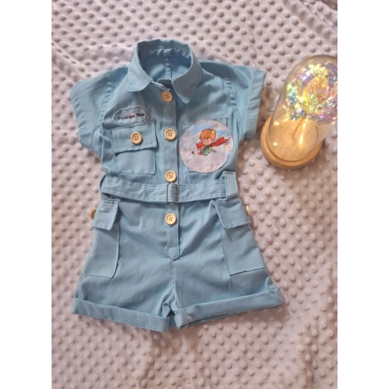 macacão temático pequeno príncipe – infantil/azul