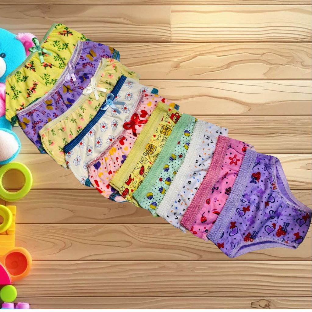 Kit 10 Calcinha Infantil 100% Algodão Estampada