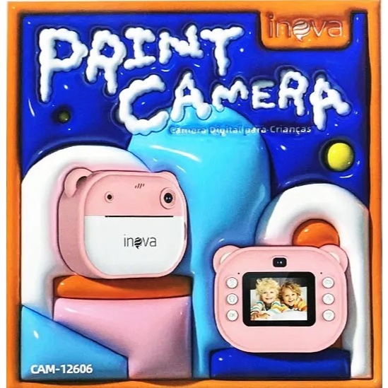 Câmera Infantil Fotografia Com Impressora De Foto