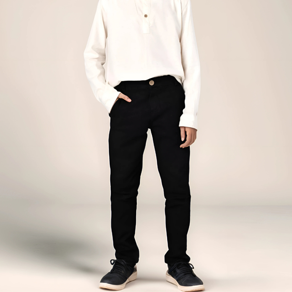 Calça Elastano Infantil Preta Masculina 14 ao 16