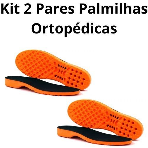 Kit 2 Pares de Palmilha de Gel Ortopédica Macia C