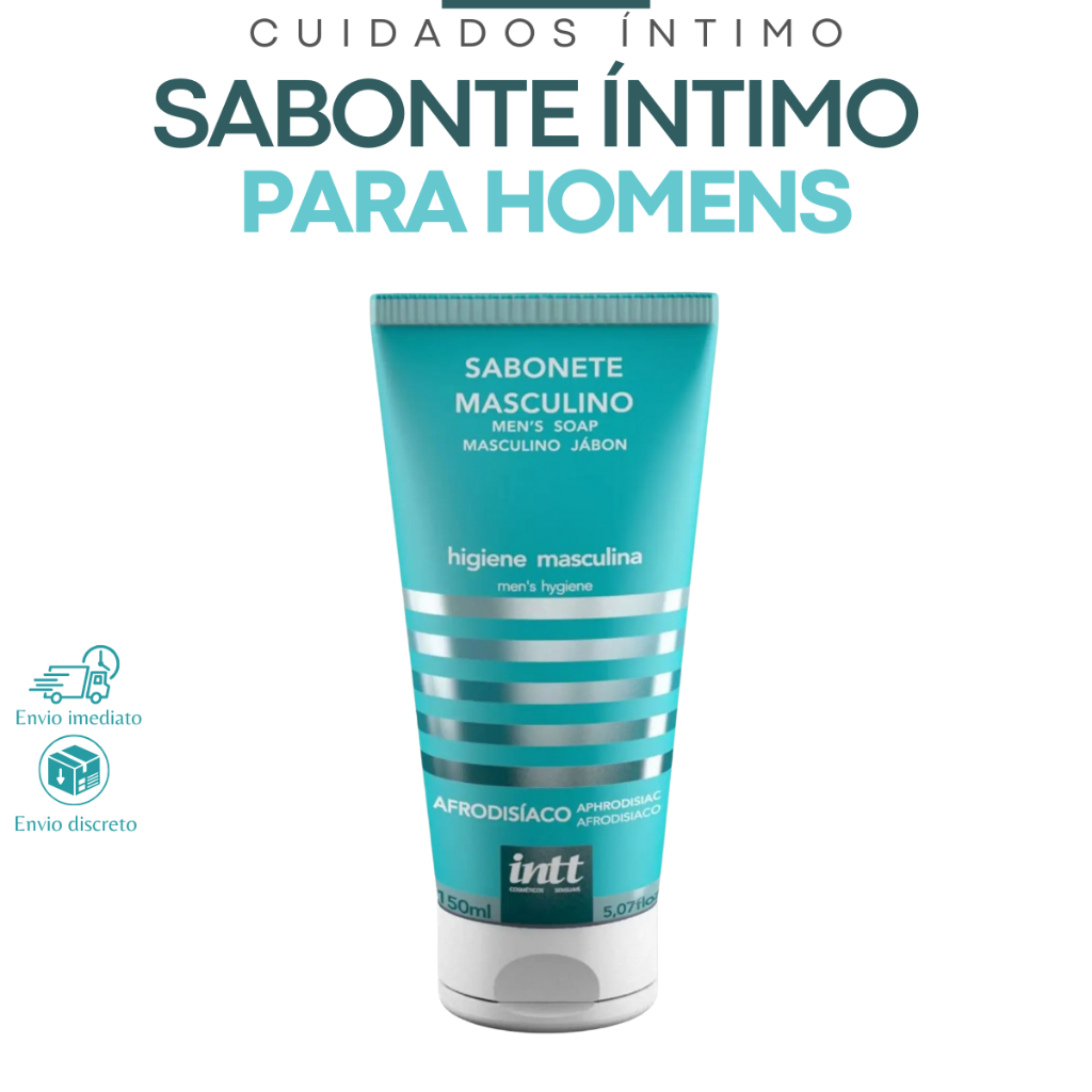 Sabonete Intimo Masculino Liquido Perfume Afrodisíaco Higiene Intima 150ml Intt