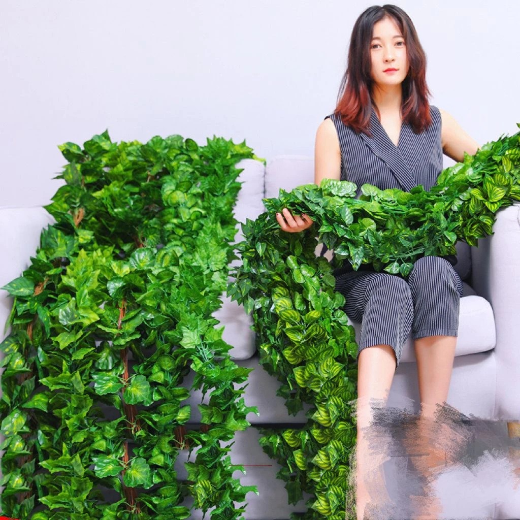 Kit c/24 Corrente de Hera Artificial 2m Total 48m de Folhagem Trepadeira