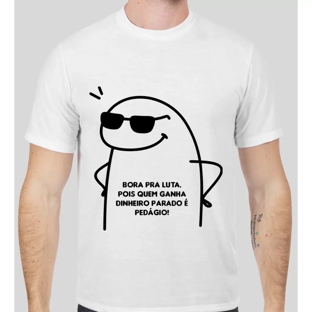 Camiseta Frase Flock – Bora pra Luta – Frase engraçada, meme