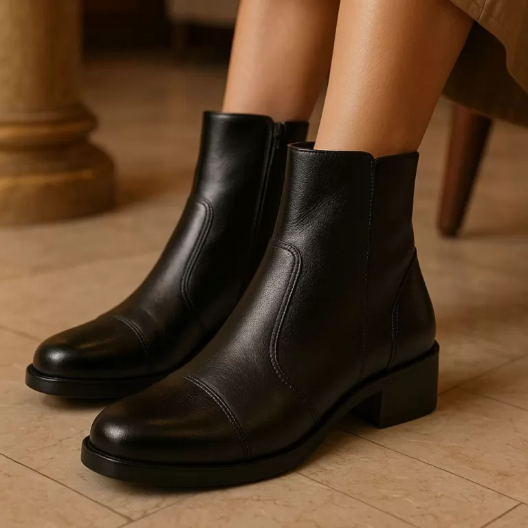 Bota Feminina Vittal Couro Legitimo Luna Cano Baix