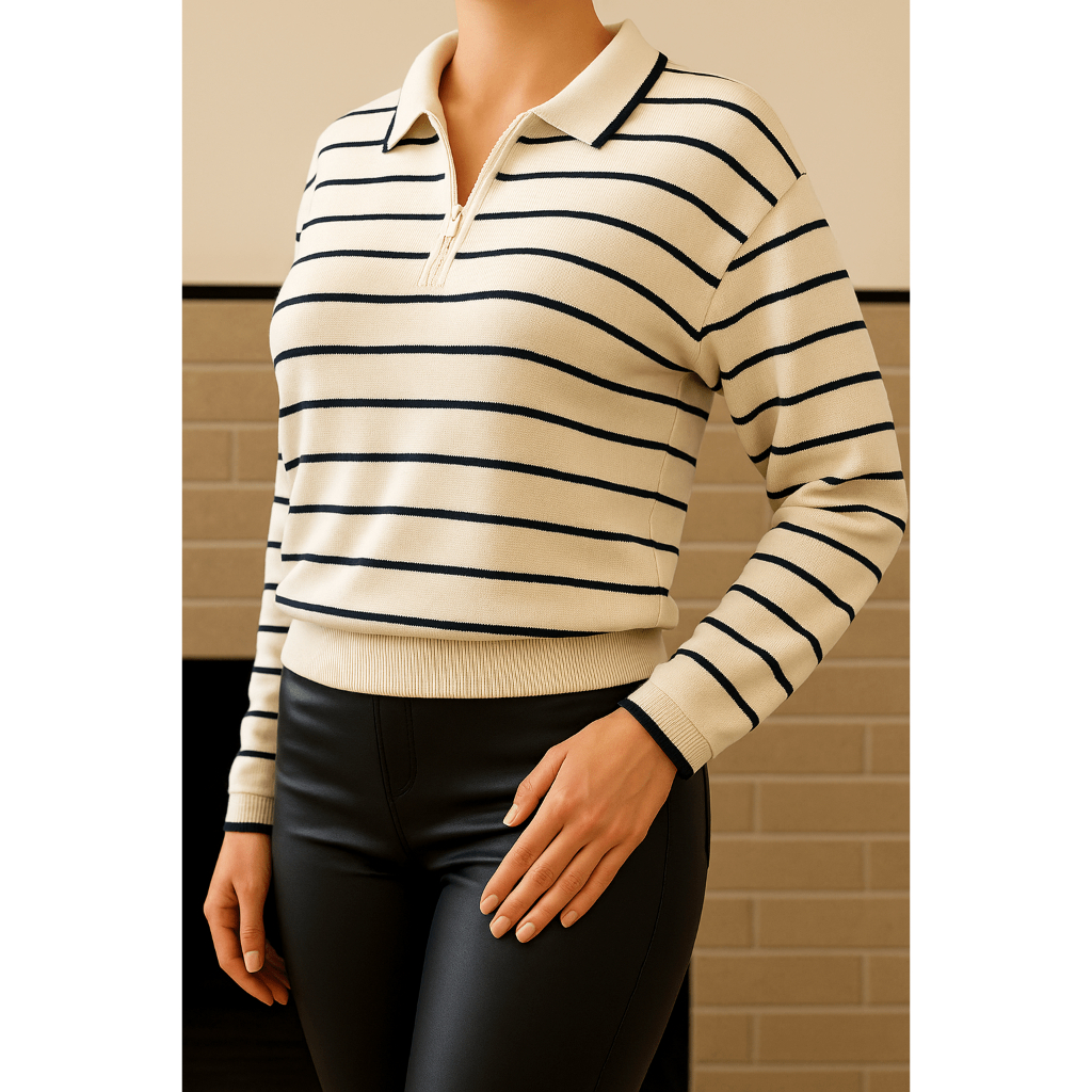 Blusa de Frio Suéter Modal Feminino com Gola Veneto