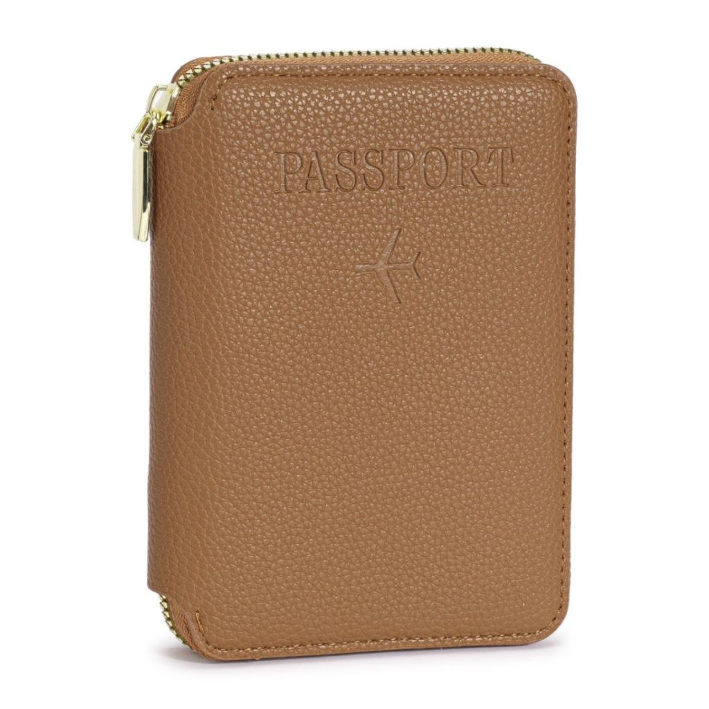 Porta Passaporte Documentos Carteira Viagem Cartão Premium Com Ziper