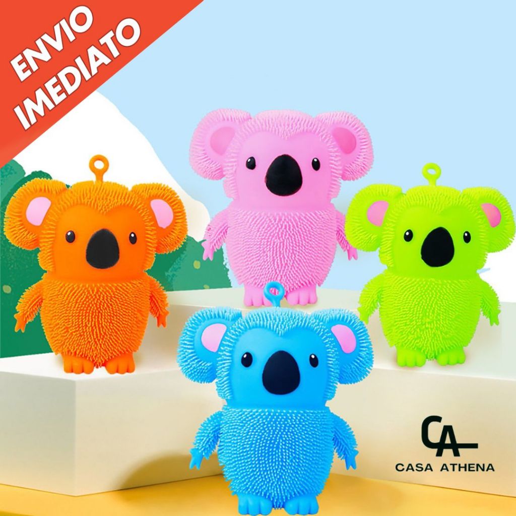 Boneco Squish Koala Fluffy Anti Estresse Brinquedo Sensorial Fofo Koala de Apertar Infantil Adulto