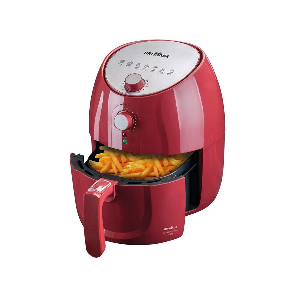 Fritadeira Britânia Air Fry Bfr10Vi Inox 220V Vermelha