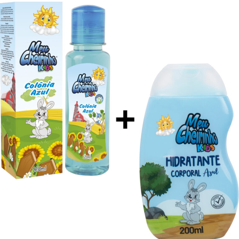 Kit Colónia Hidratante Infantil Meu Cheirinho Azu