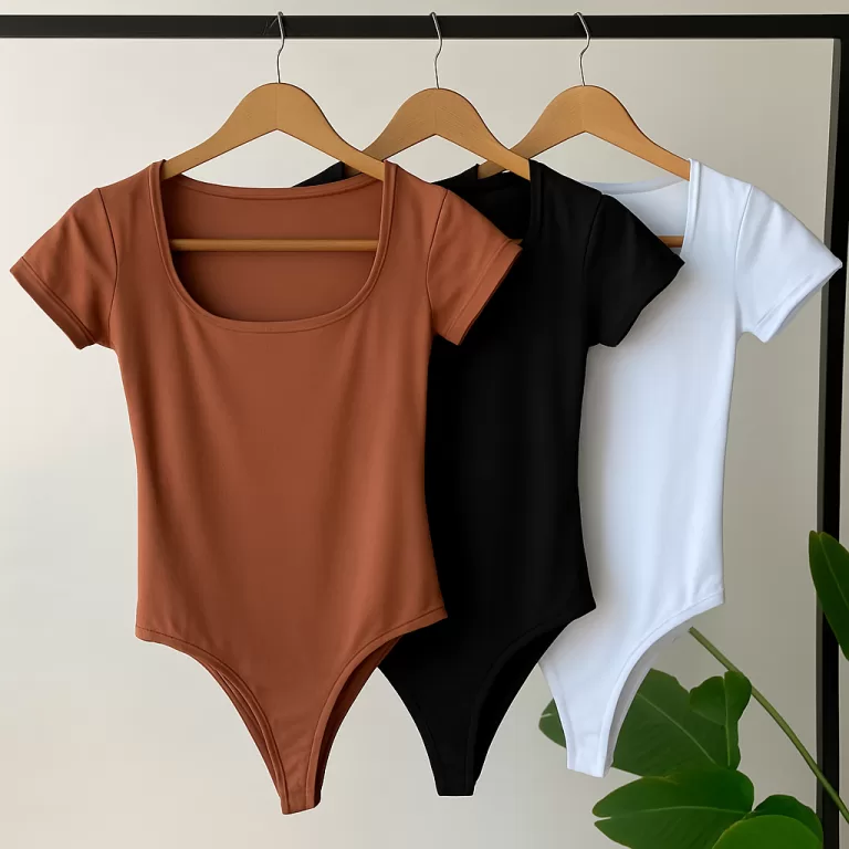 KIT 03 Body Feminino Decote Quadrado Suplex Com Fo