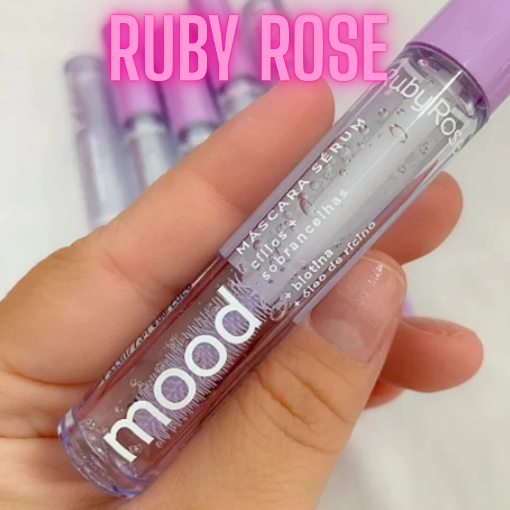 Máscara de Cílios e Sobrancelhas Sérum Efeito Natural e Hidratante Feels Mood Ruby Rose 3.8ml