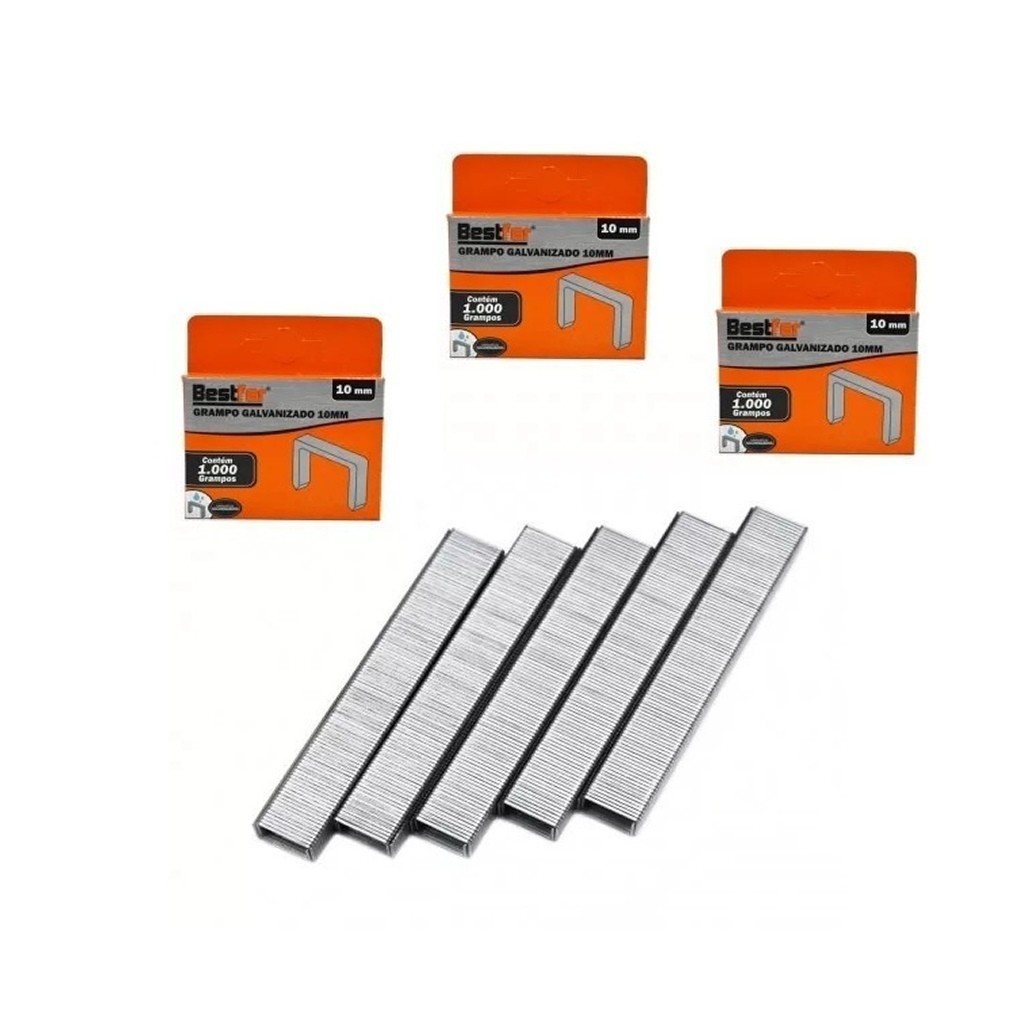 3000 Grampos Do Bom  Tipo 53 Grampeador Tapeceiro